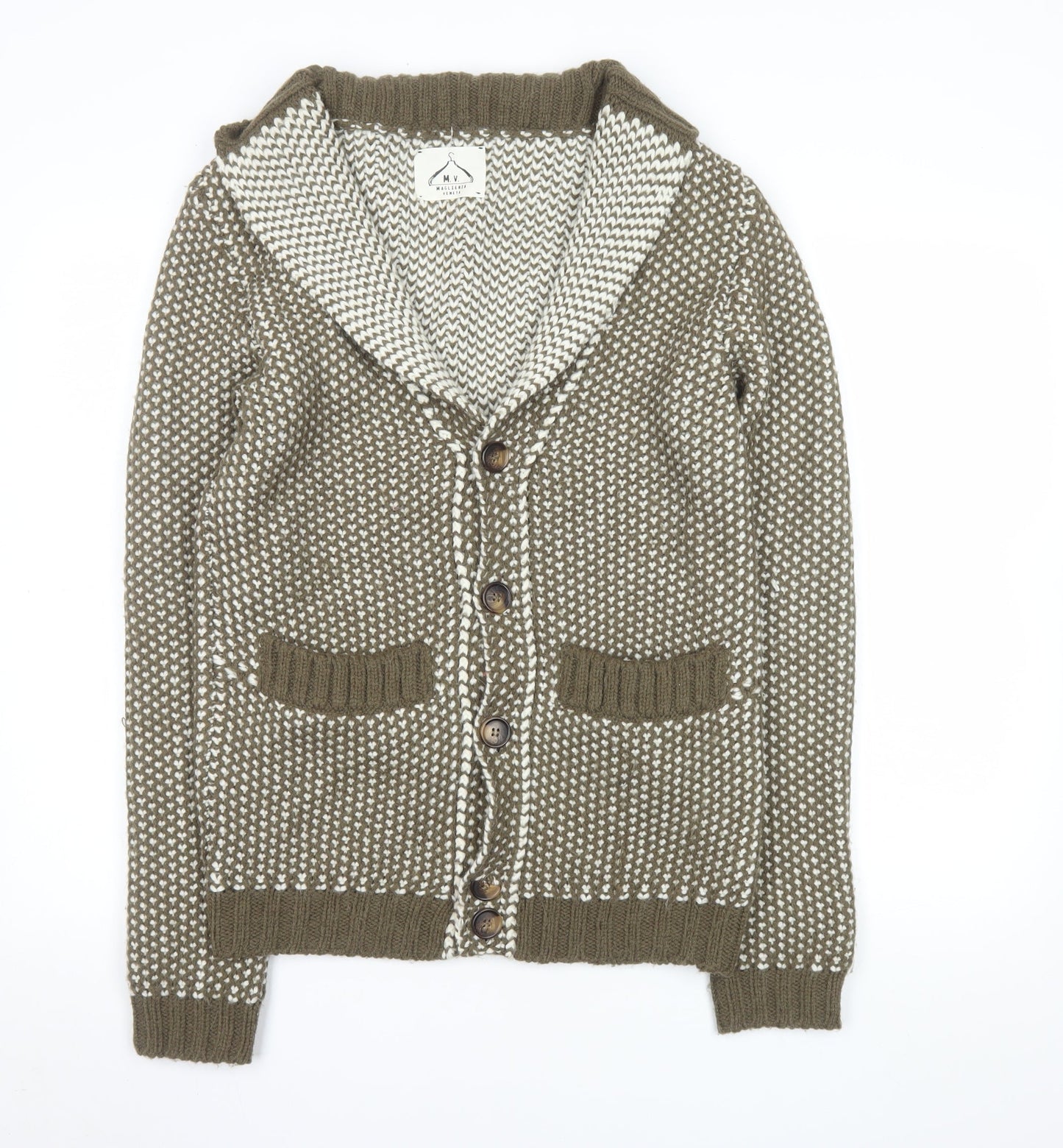 Womens UK Size S Maglieria Veneta Brown Cardigan Jumper