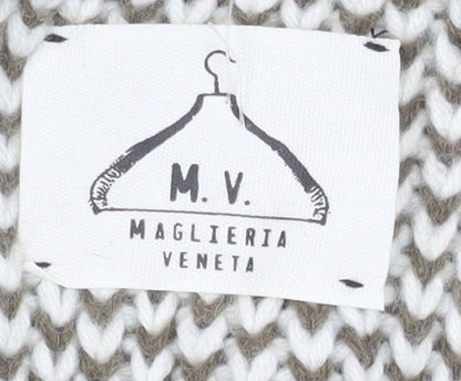 Womens UK Size S Maglieria Veneta Brown Cardigan Jumper