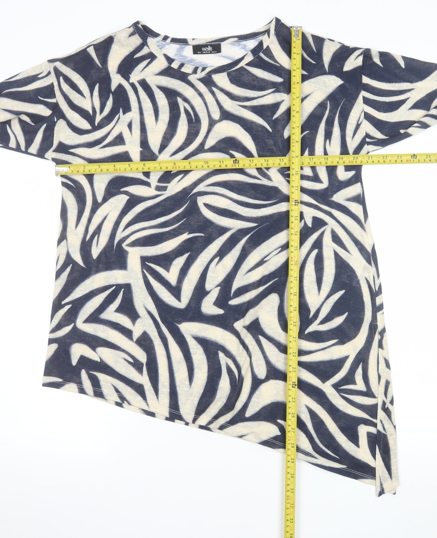 Womens UK Size S Wallis Blue Tunic Blouse