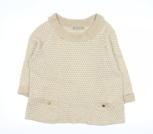 Womens UK Size 12 Marks and Spencer Beige Pullover Jumper