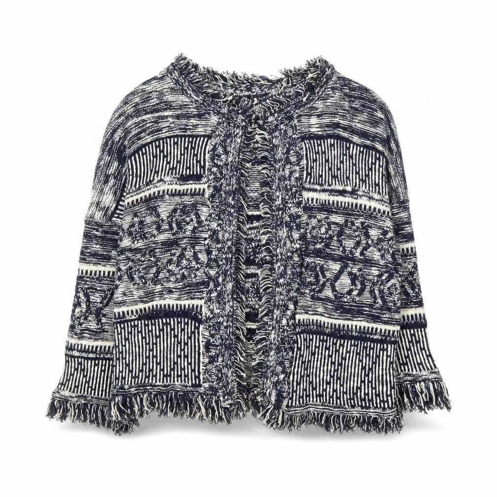 Marks and Spencer Women’s Blue Bohemian Knit Cape Medium