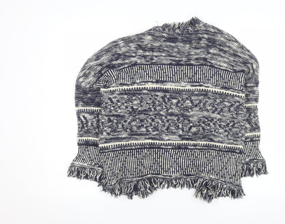 Marks and Spencer Women’s Blue Bohemian Knit Cape Medium
