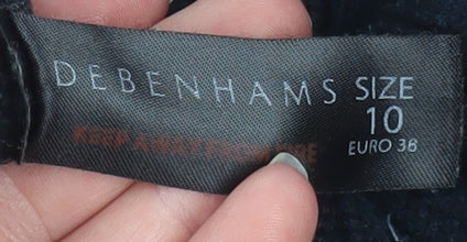 Womens UK Size 10 Debenhams Black Basic Jacket