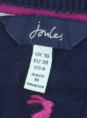 Womens UK Size 10 Joules Blue Pullover Jumper
