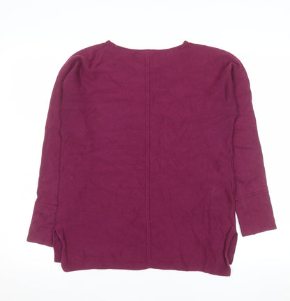 White Stuff Women’s Purple Crew Neck Knit Jumper Size 10