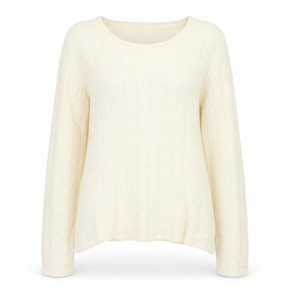 Womens UK Size M Isle Essentials Ivory Pullover Jumper