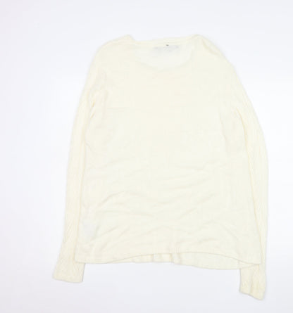 Womens UK Size M Isle Essentials Ivory Pullover Jumper