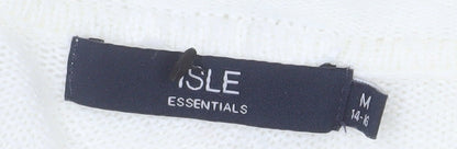 Womens UK Size M Isle Essentials Ivory Pullover Jumper
