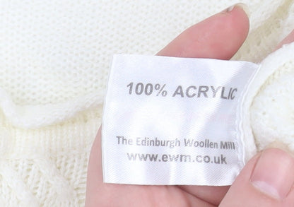 Womens UK Size M Isle Essentials Ivory Pullover Jumper