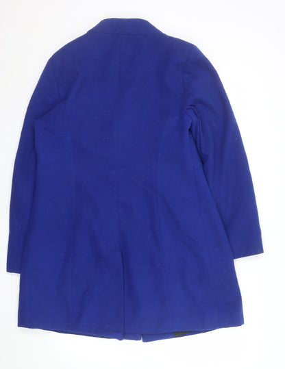 Womens UK Size 14 Marks and Spencer Blue Overcoat