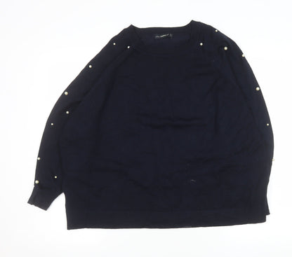 Womens UK Size 12 Zara Blue Pullover Jumper