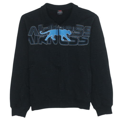 Mens UK Size XL Airness Black Full Zip Sweatshirt