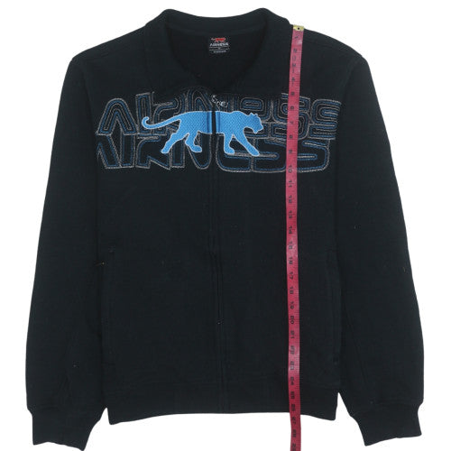 Mens UK Size XL Airness Black Full Zip Sweatshirt