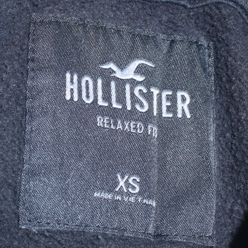 Mens UK Size XS Hollister Black Pullover Hoodie