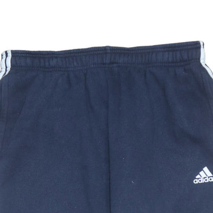 Adidas Men's Blue Jogger Trousers L Regular Fit Cotton Blend