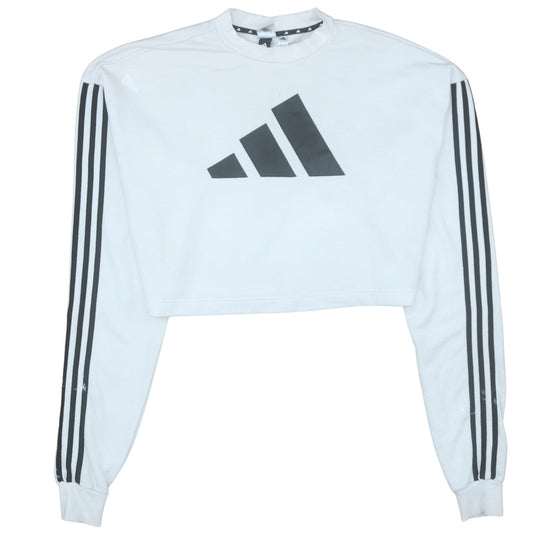 Womens UK Size S adidas White Pullover Sweatshirt