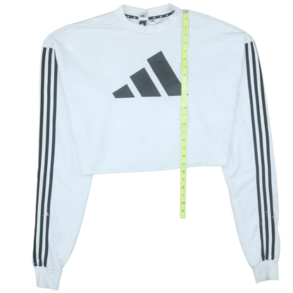 Womens UK Size S adidas White Pullover Sweatshirt