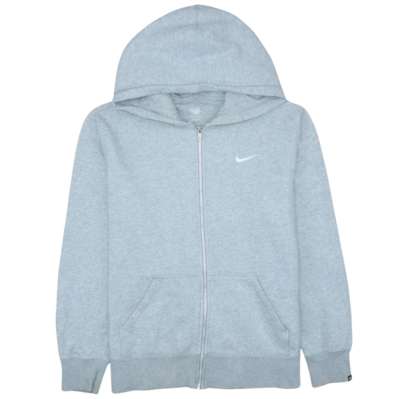 Mens UK Size L Nike Grey Full Zip Hoodie