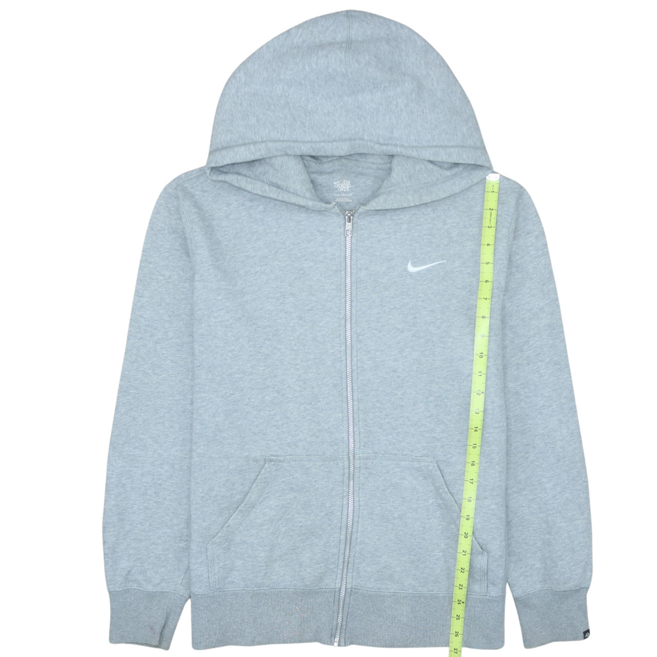 Mens UK Size L Nike Grey Full Zip Hoodie