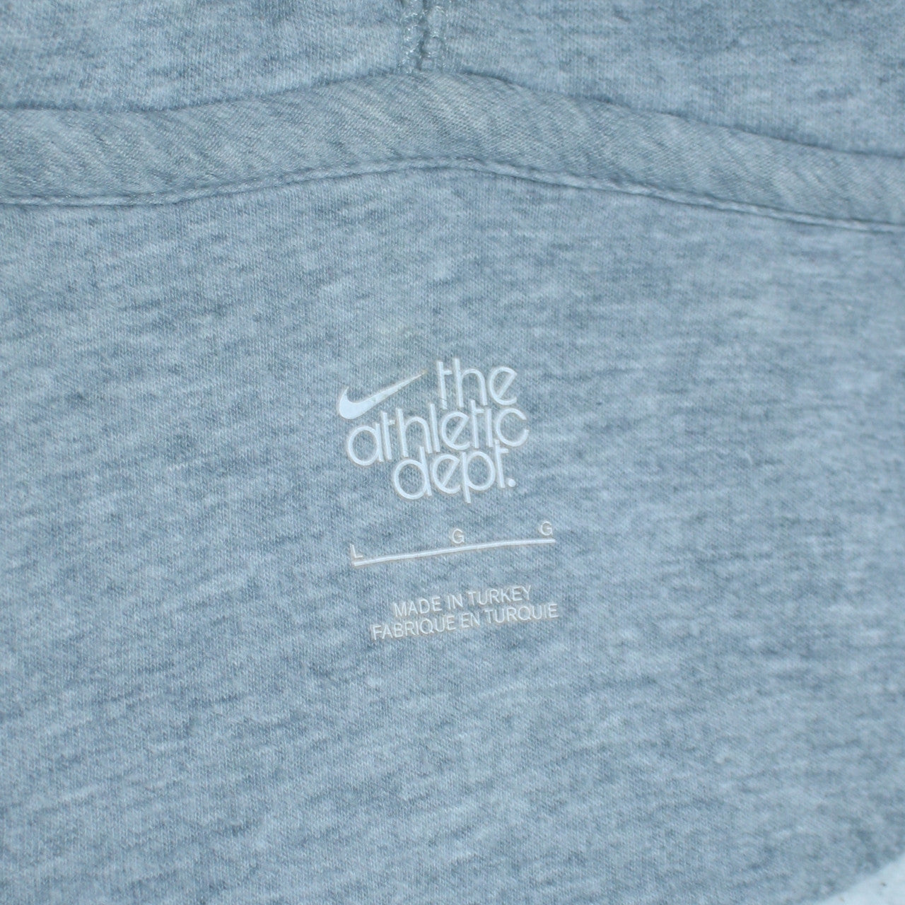 Mens UK Size L Nike Grey Full Zip Hoodie