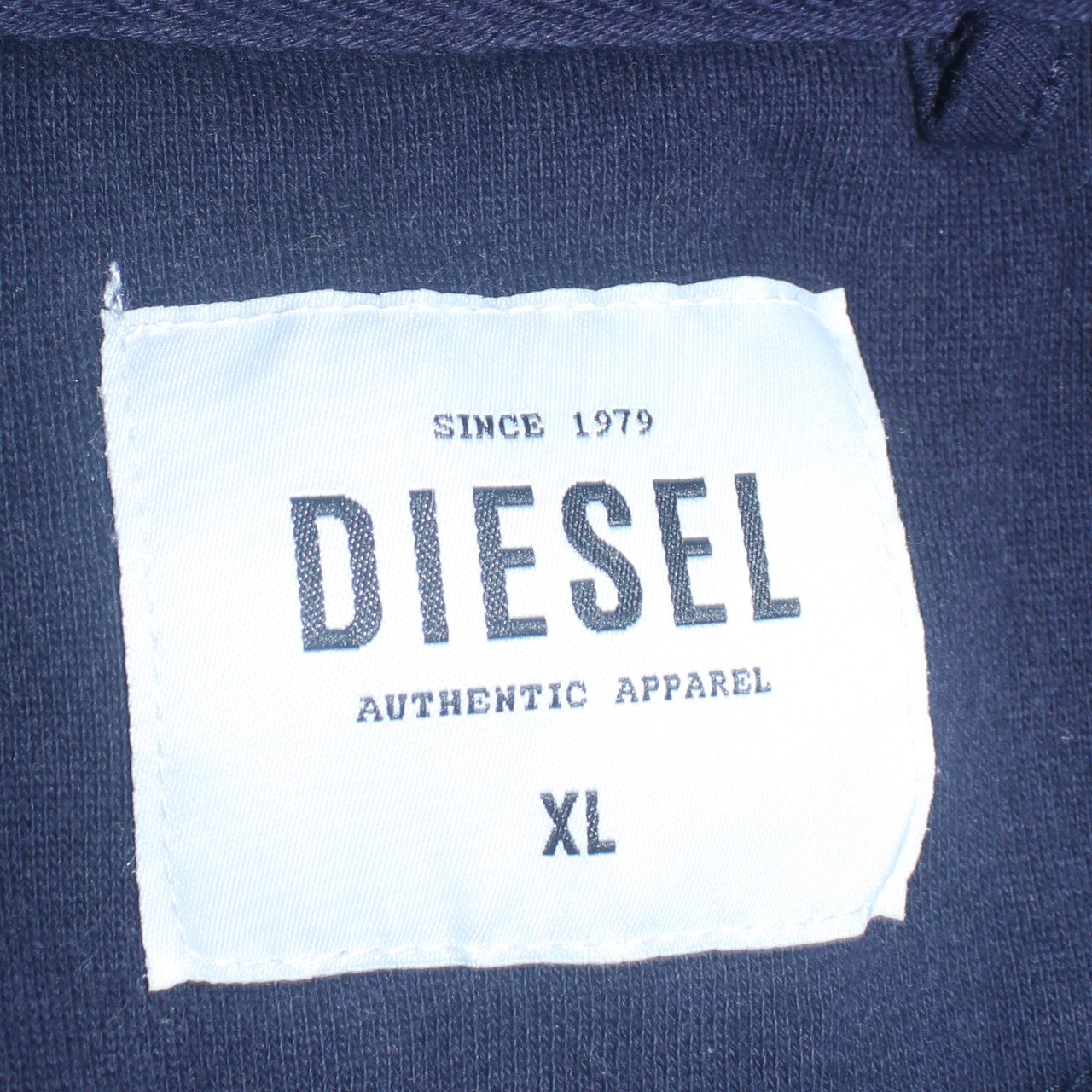 Mens UK Size XL Diesel Blue 1/2 Zip Hoodie