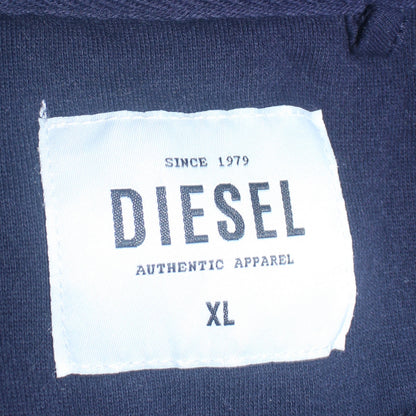 Mens UK Size XL Diesel Blue 1/2 Zip Hoodie