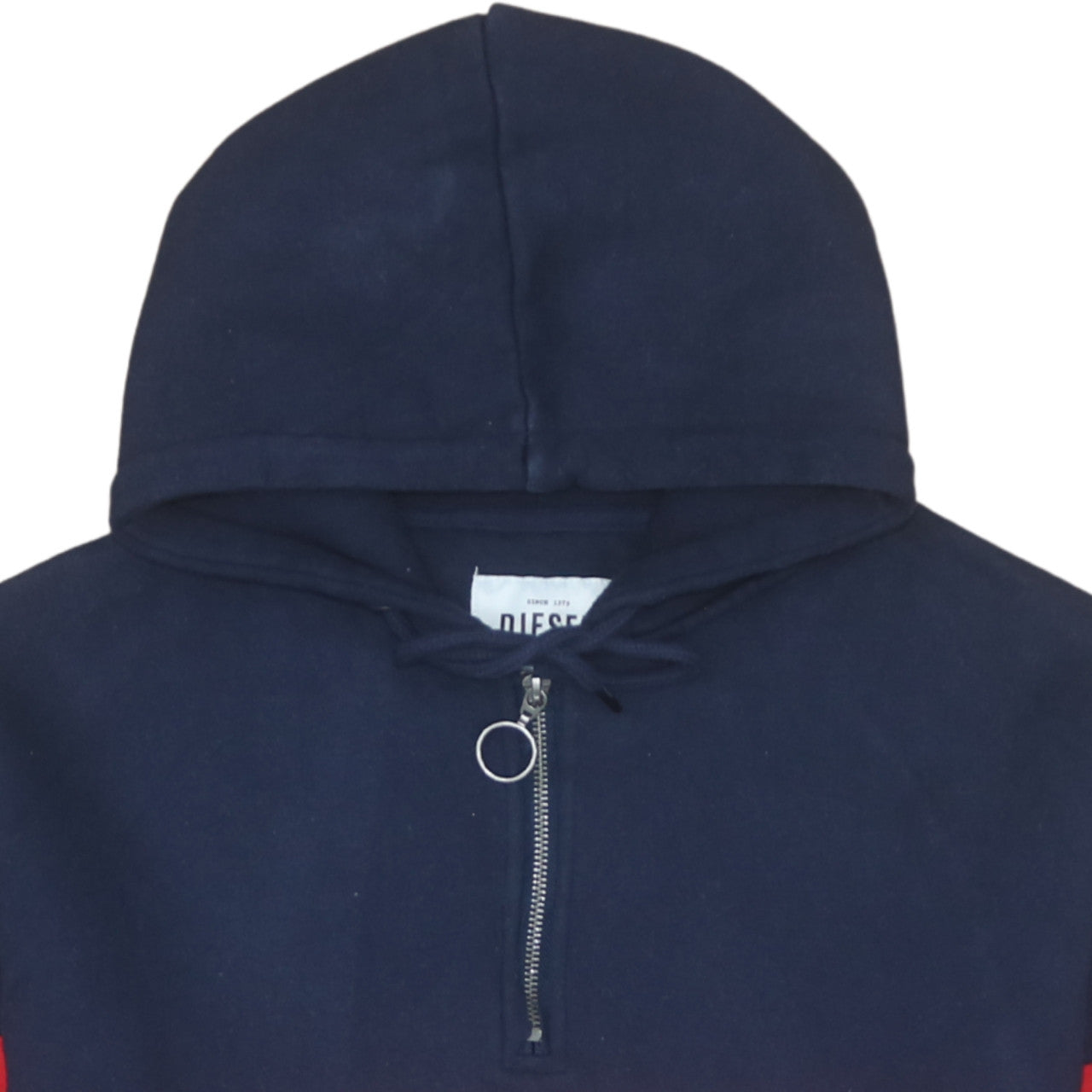 Mens UK Size XL Diesel Blue 1/2 Zip Hoodie