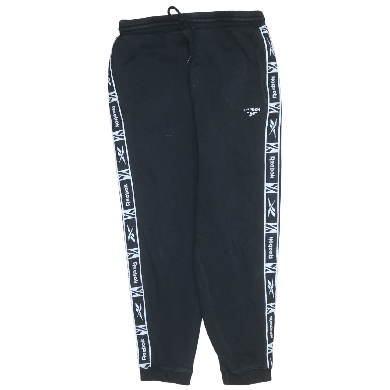 Mens UK Size M Reebok Regular Fit Jogger Black Trousers
