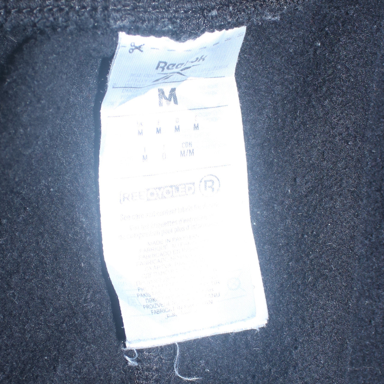 Mens UK Size M Reebok Regular Fit Jogger Black Trousers