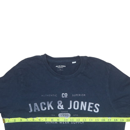 Mens UK Size L JACK & JONES Blue  T-Shirt
