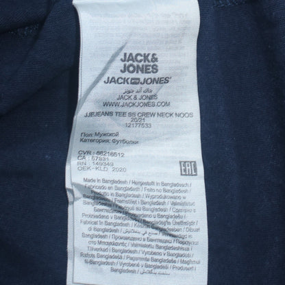 Mens UK Size L JACK & JONES Blue  T-Shirt