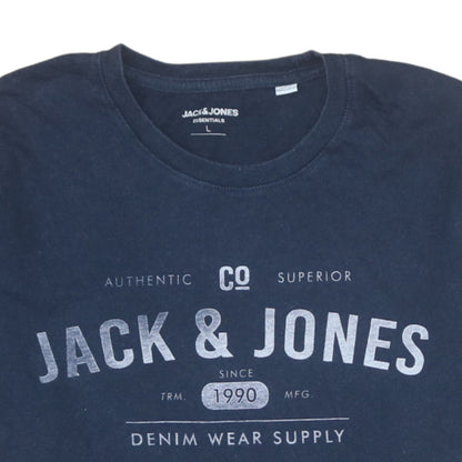 Mens UK Size L JACK & JONES Blue  T-Shirt
