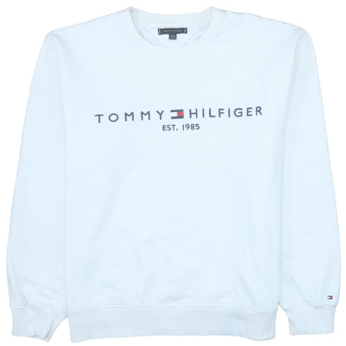 Mens UK Size 2XL Tommy Hilfiger White Pullover Sweatshirt