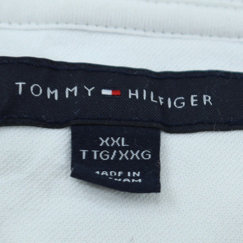 Mens UK Size 2XL Tommy Hilfiger White Pullover Sweatshirt