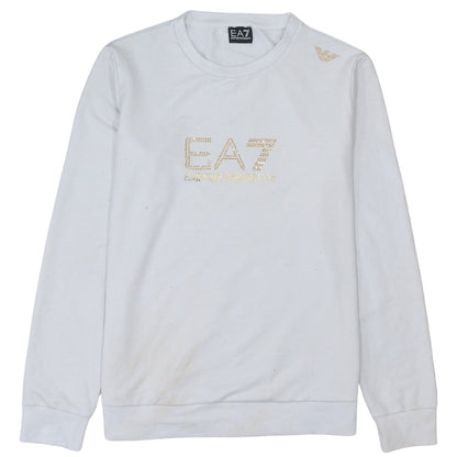Womens UK Size XL Emporio Armani White Pullover Sweatshirt