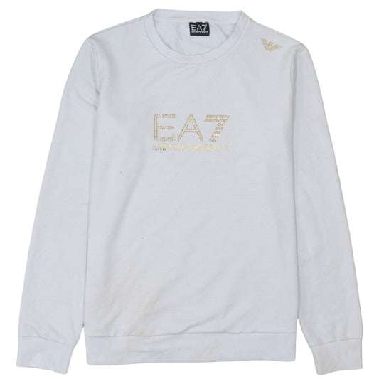 Womens UK Size XL Emporio Armani White Pullover Sweatshirt