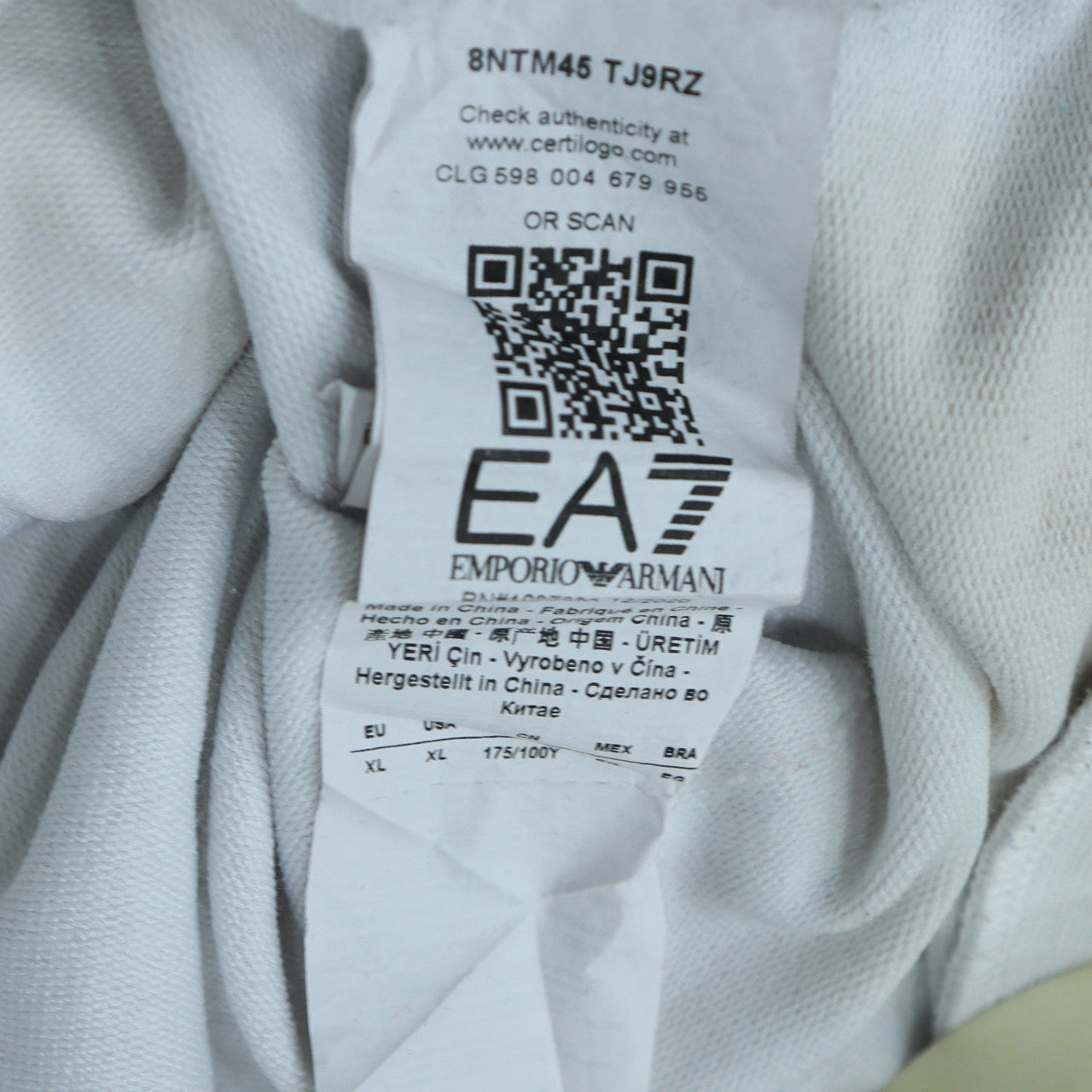 Womens UK Size XL Emporio Armani White Pullover Sweatshirt