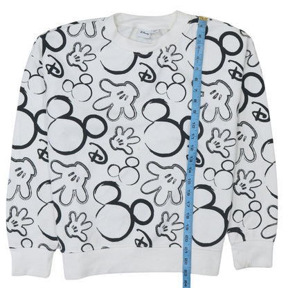 Womens UK Size S Disney White Pullover Sweatshirt