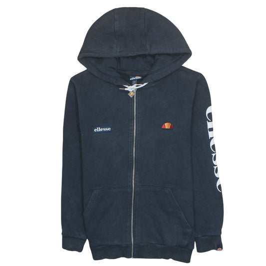 Womens UK Size 16 ellesse Black Full Zip Hoodie