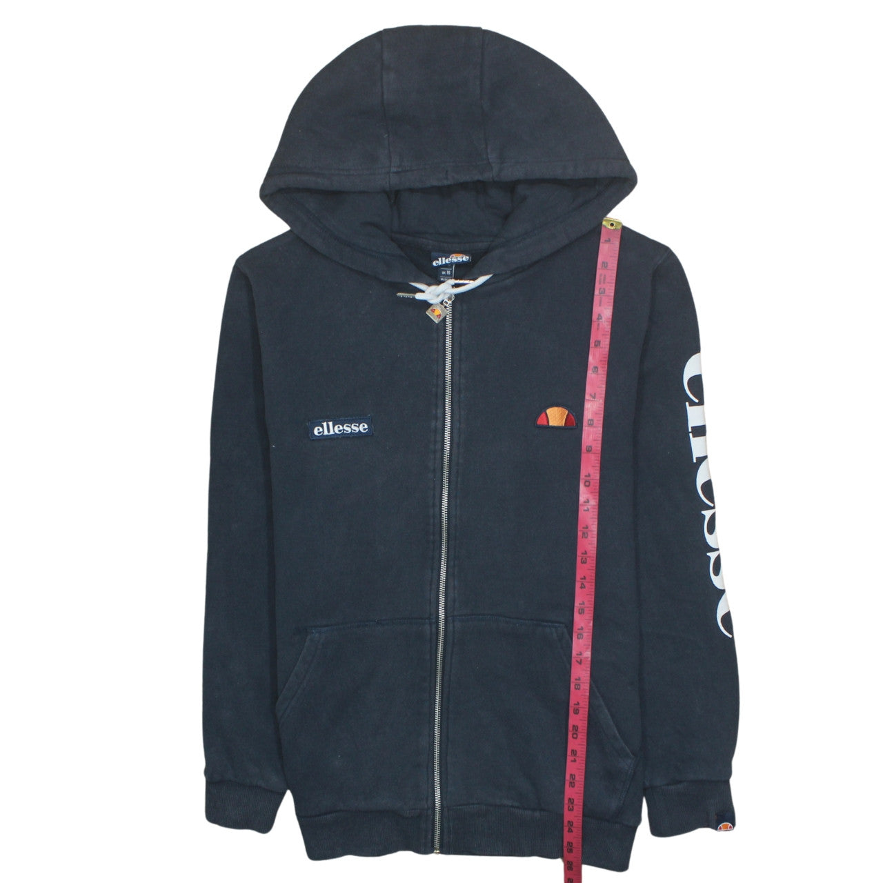 Womens UK Size 16 ellesse Black Full Zip Hoodie