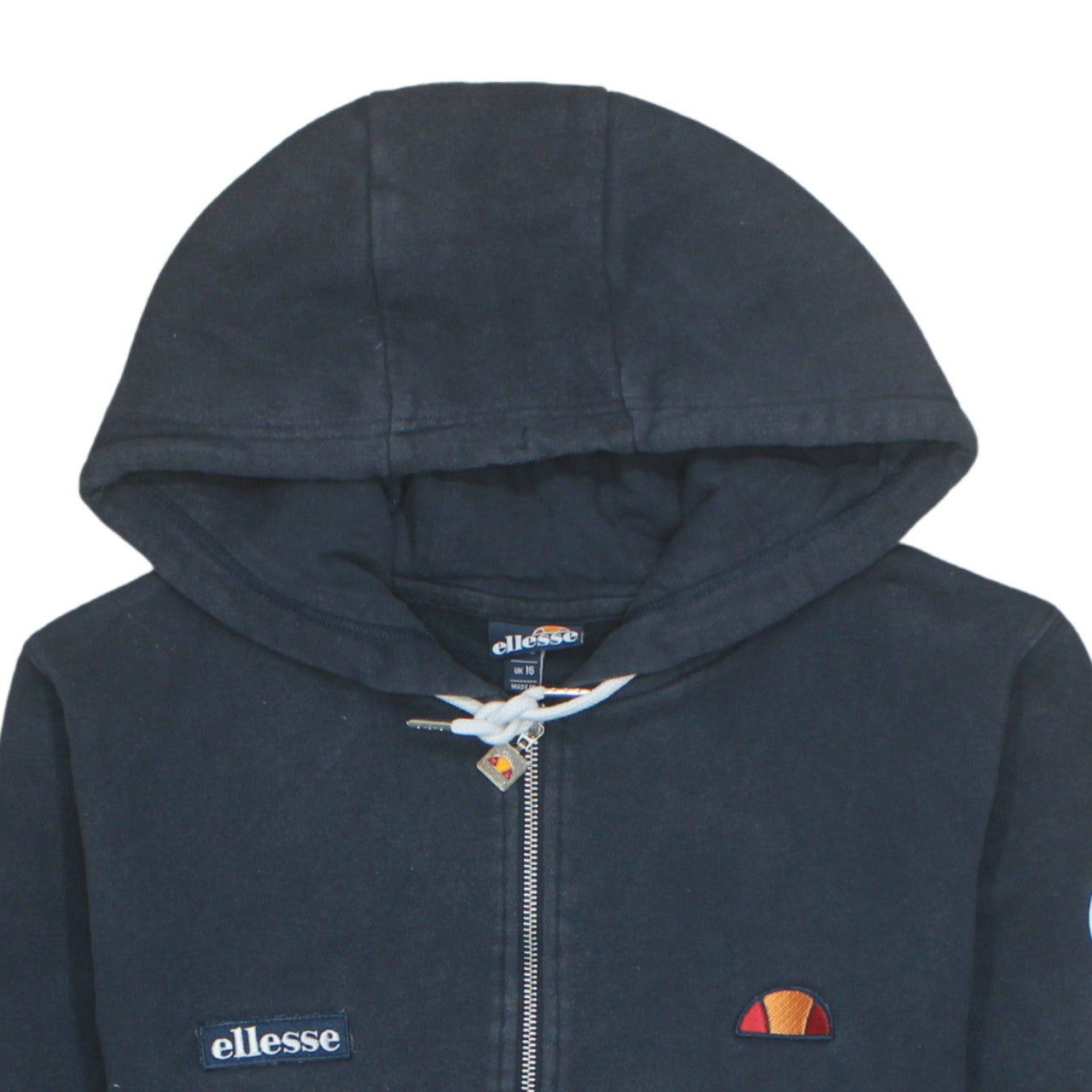 Womens UK Size 16 ellesse Black Full Zip Hoodie