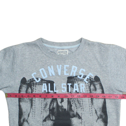 Converse Boys Grey All Star Graphic Pullover Sweatshirt 12-13 Years