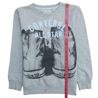 Converse Boys Grey All Star Graphic Pullover Sweatshirt 12-13 Years