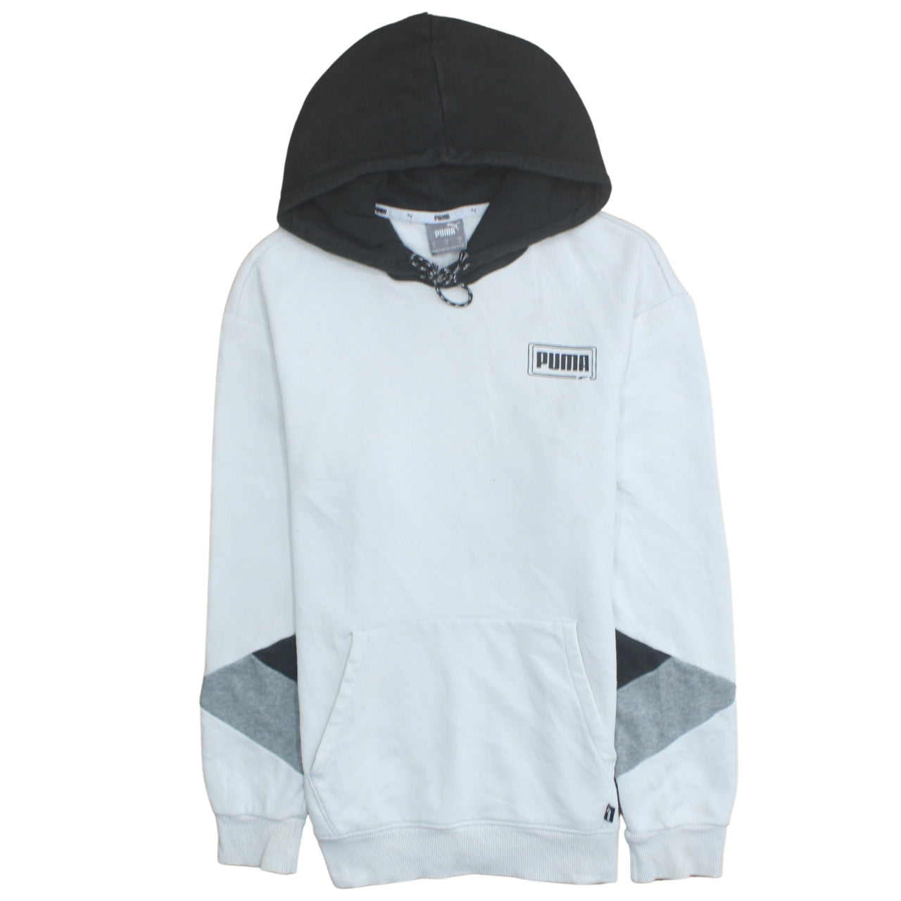 Mens UK Size S PUMA White Pullover Hoodie