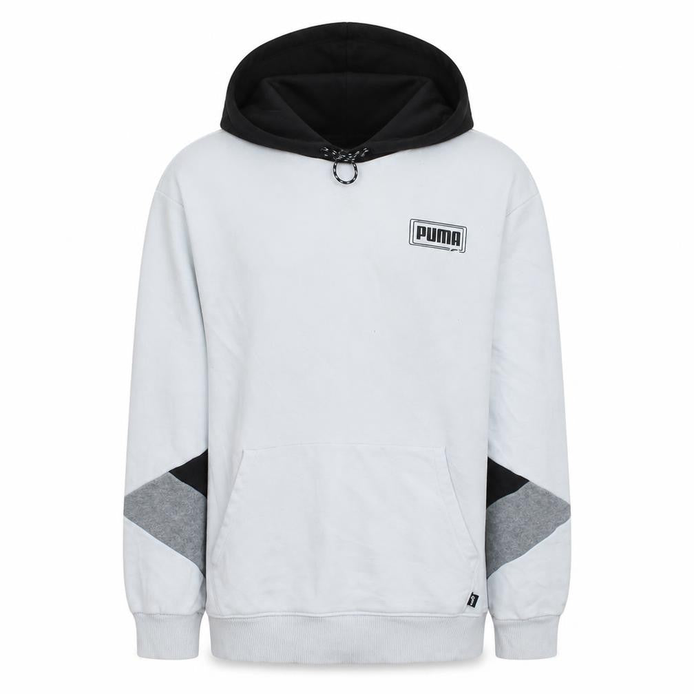 Mens UK Size S PUMA White Pullover Hoodie