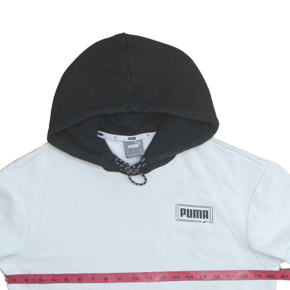 Mens UK Size S PUMA White Pullover Hoodie