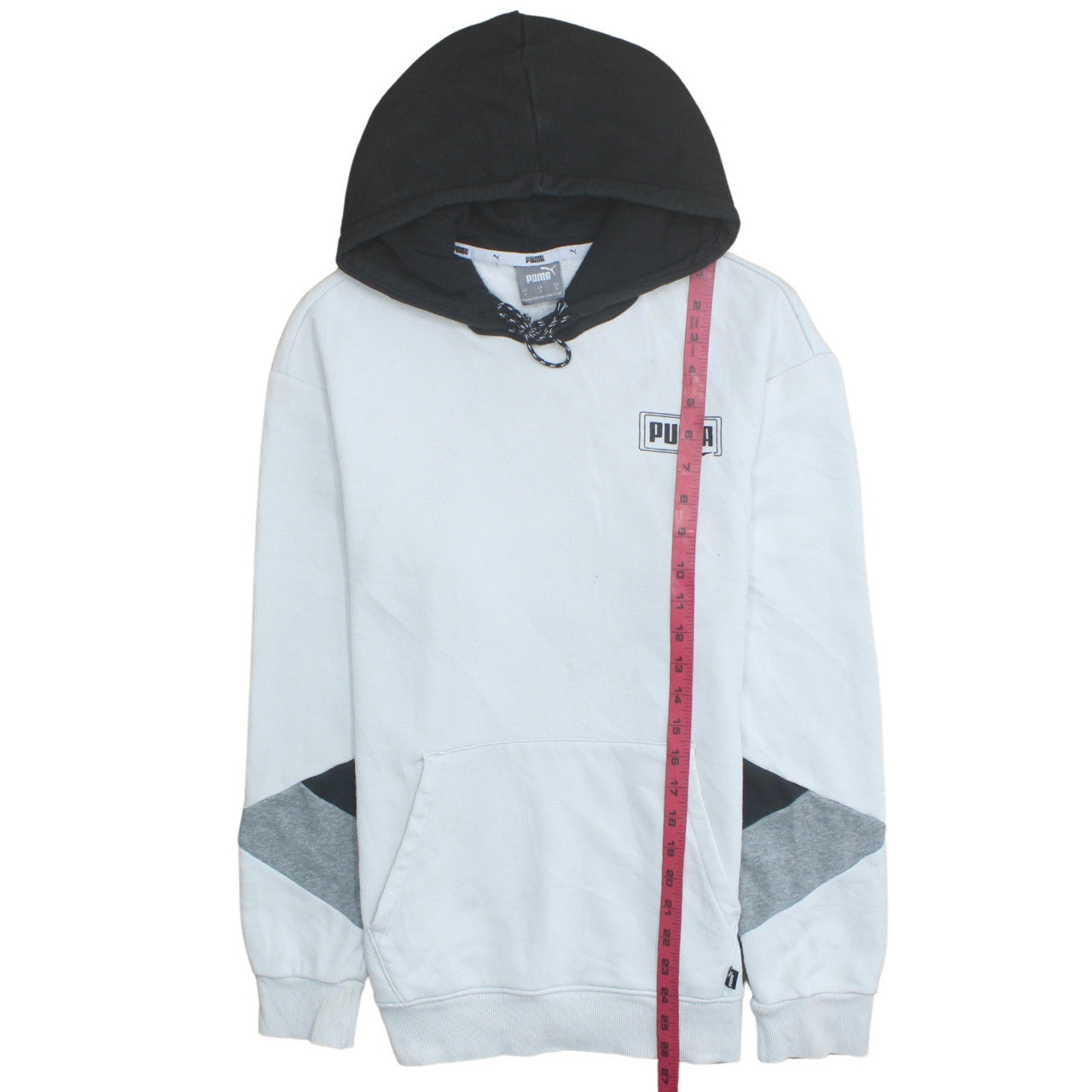 Mens UK Size S PUMA White Pullover Hoodie