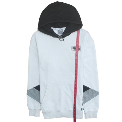 Mens UK Size S PUMA White Pullover Hoodie