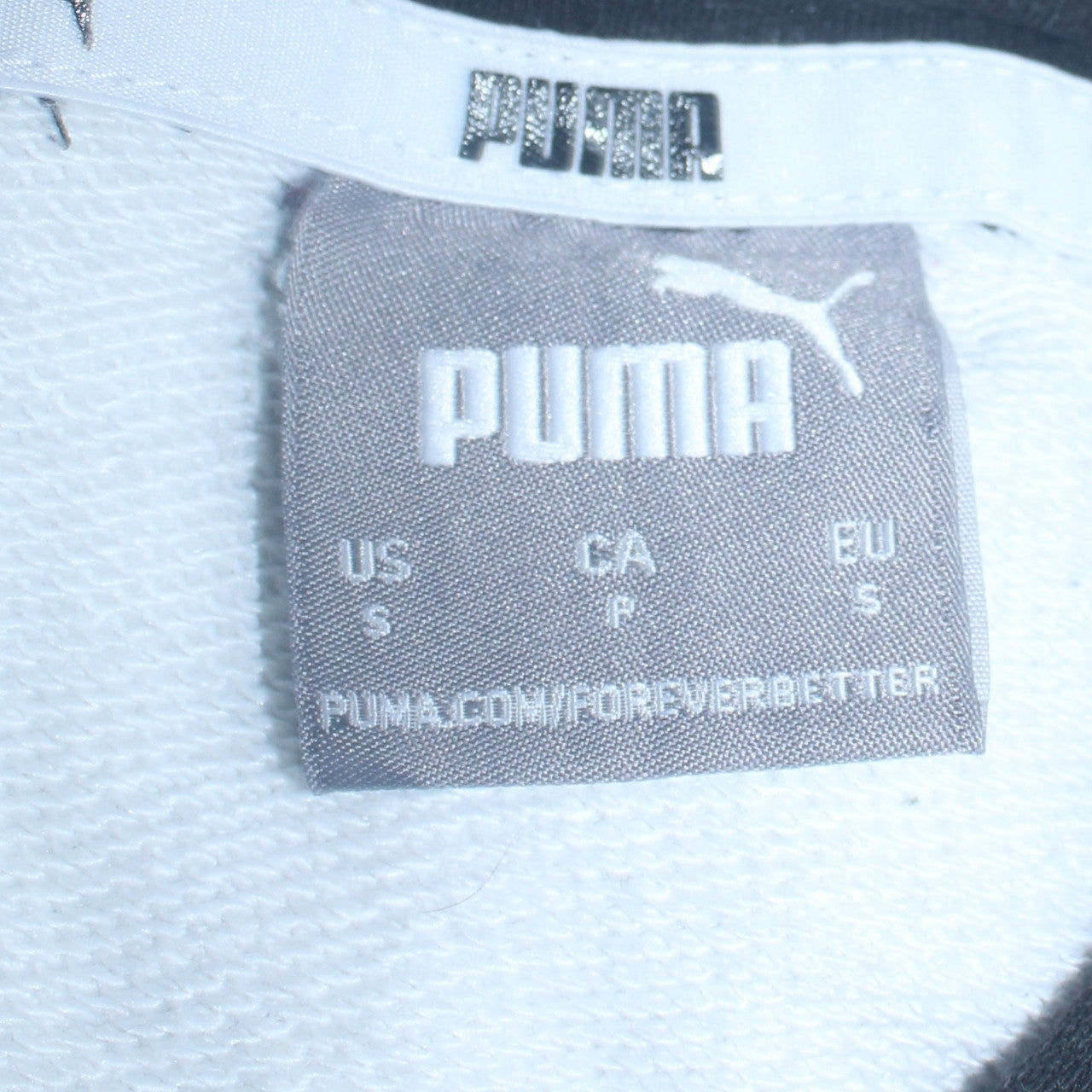 Mens UK Size S PUMA White Pullover Hoodie