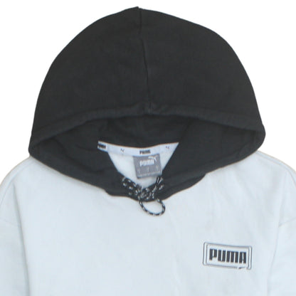 Mens UK Size S PUMA White Pullover Hoodie